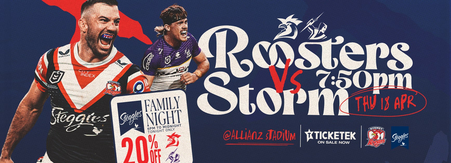 Get 20% Off All Round 7 Family Passes with Steggles Family Night!