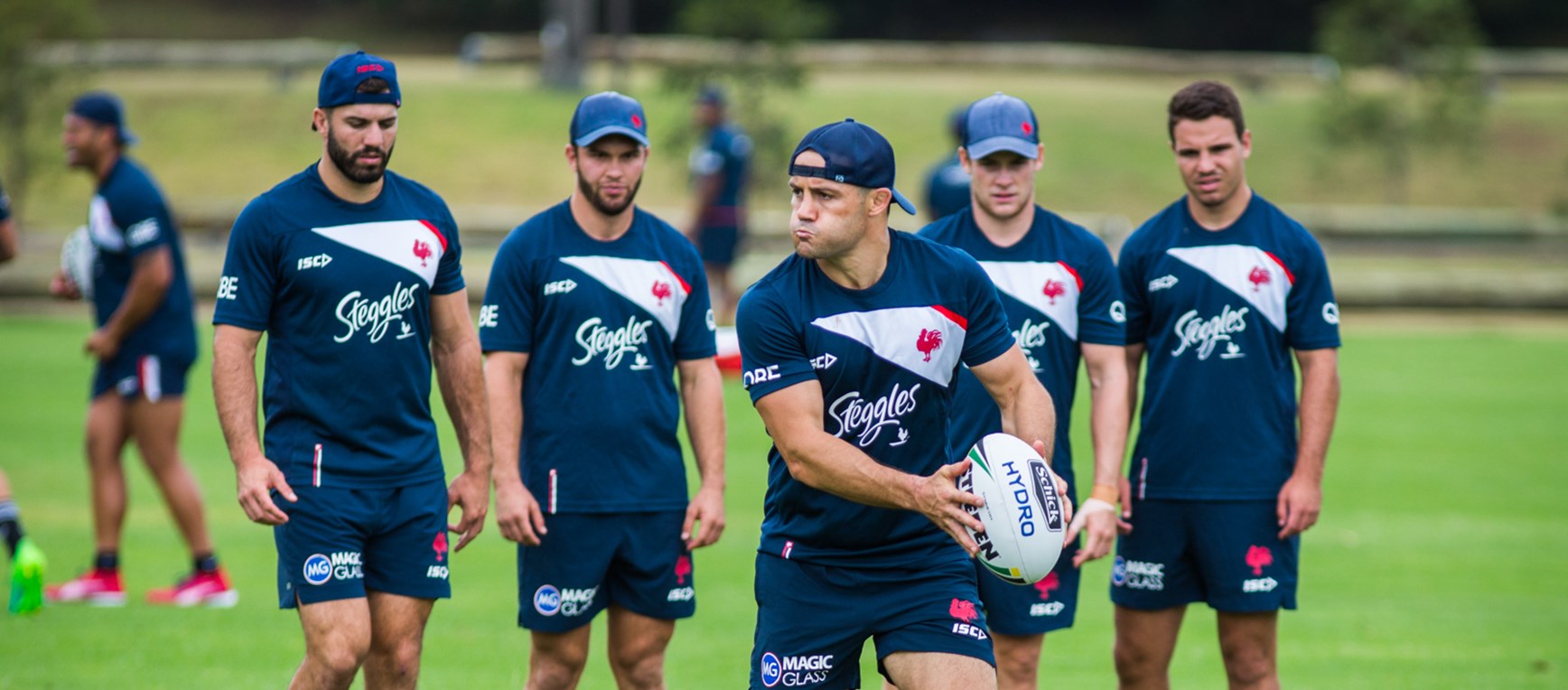 Cronk, Johns at Roosters training