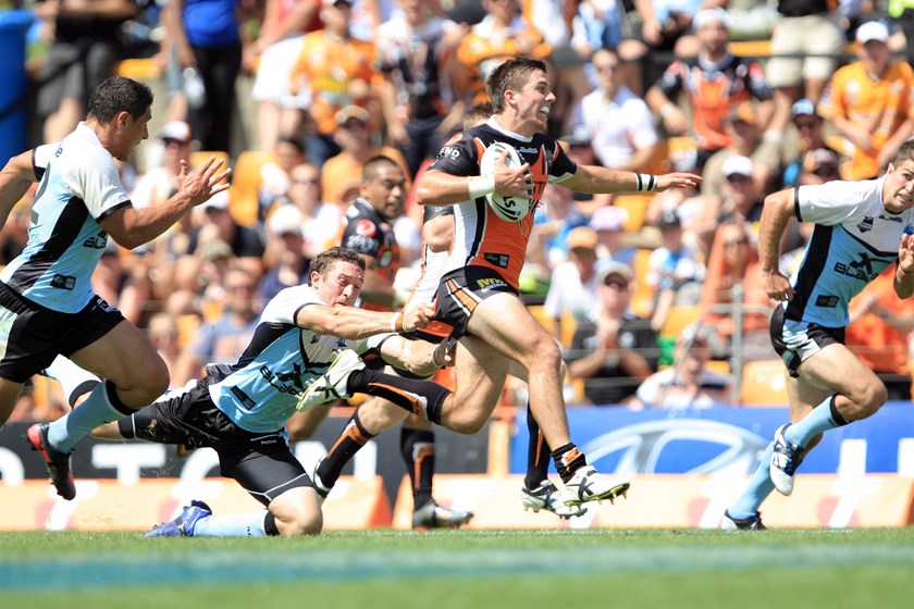 Tedesco on debut for the Wests Tigers in 2012