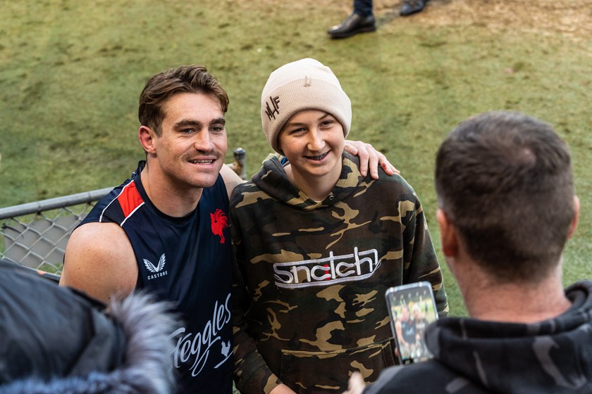 Connected: Connor Watson spends time with fans at a community event in 2022.