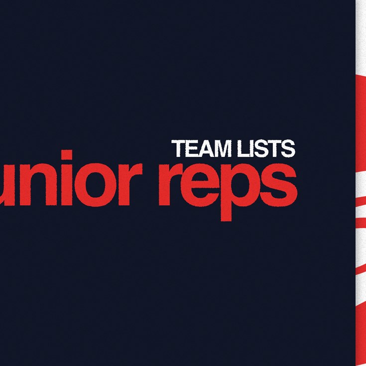 JUNIOR REPRESENTATIVES TEAMLISTS – Saturday, 7th March, 2025