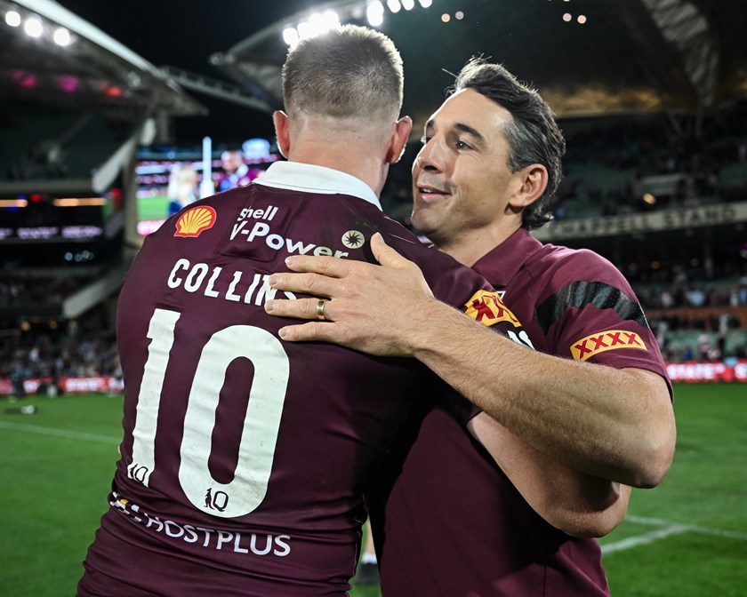Collins loves learning from Billy Slater and Cameron Smith who "gave everything" to the Maroon jersey.