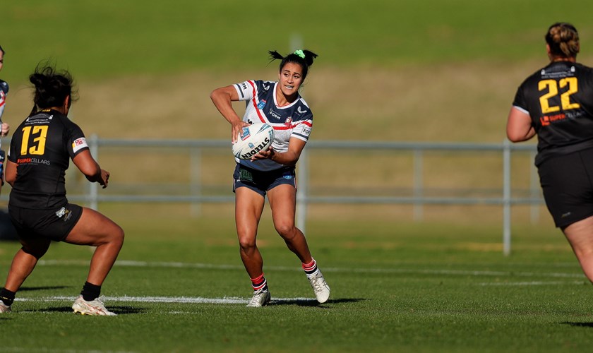 Versatile: Yasmin Meakes returns to the Roosters NRLW squad with plenty of versatility, able to play centre, wing and back row with ease. 