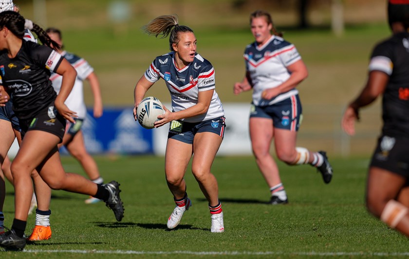 Crafty: Olivia Higgins provided great service through season 2021 for the Central Coast Roosters, setting up eight tries in her eleven matches.