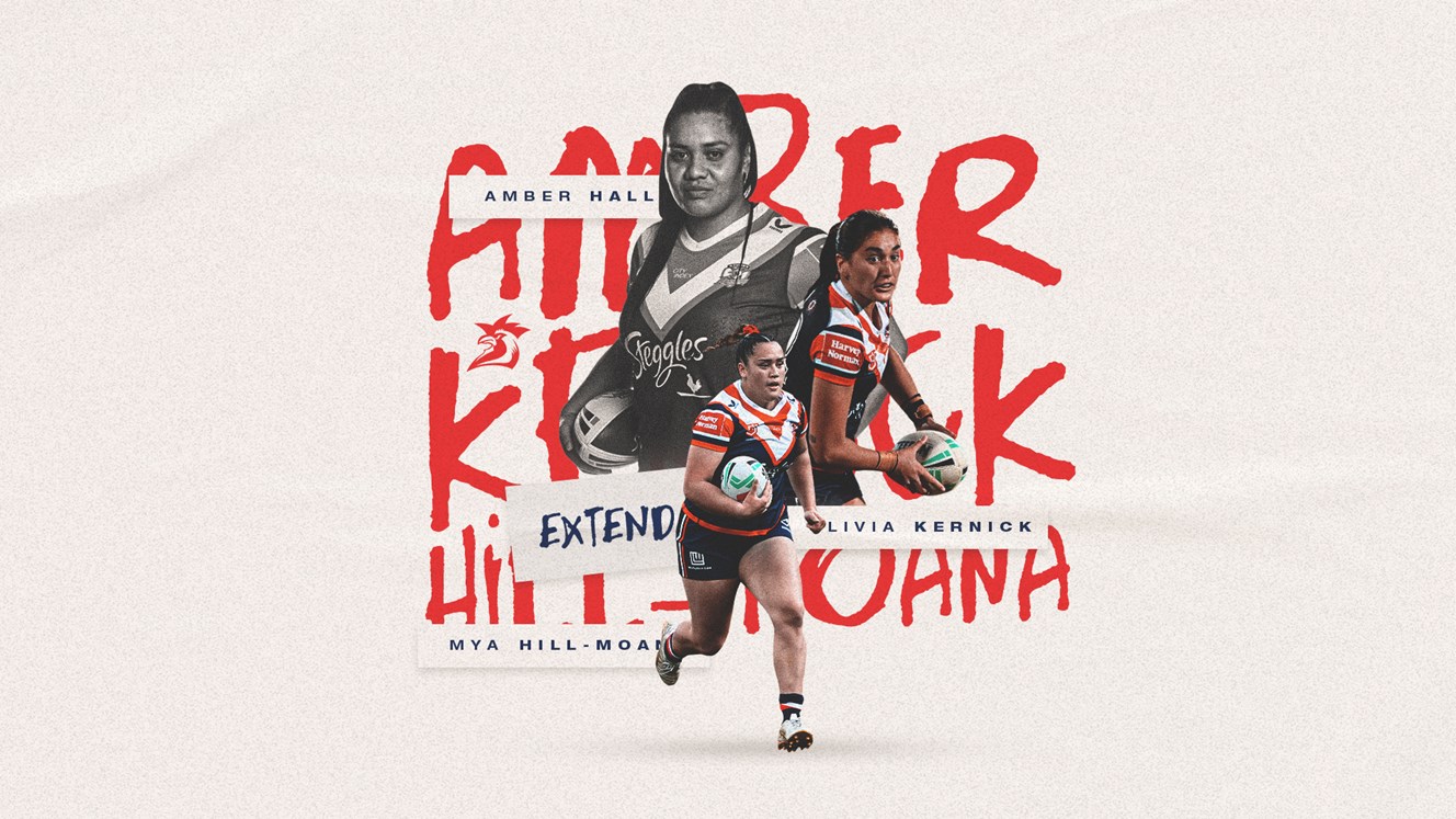 International trio re-commit to Roosters NRLW squad