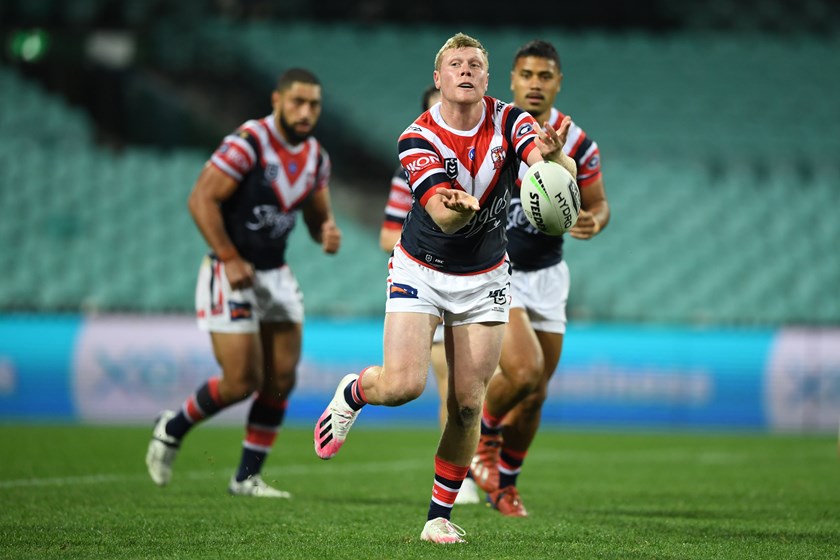 Mr Reliable: Drew Hutchison has filled in the halves when injuries strike, and now he's ready to take up a full-time position alongside Luke Keary. 