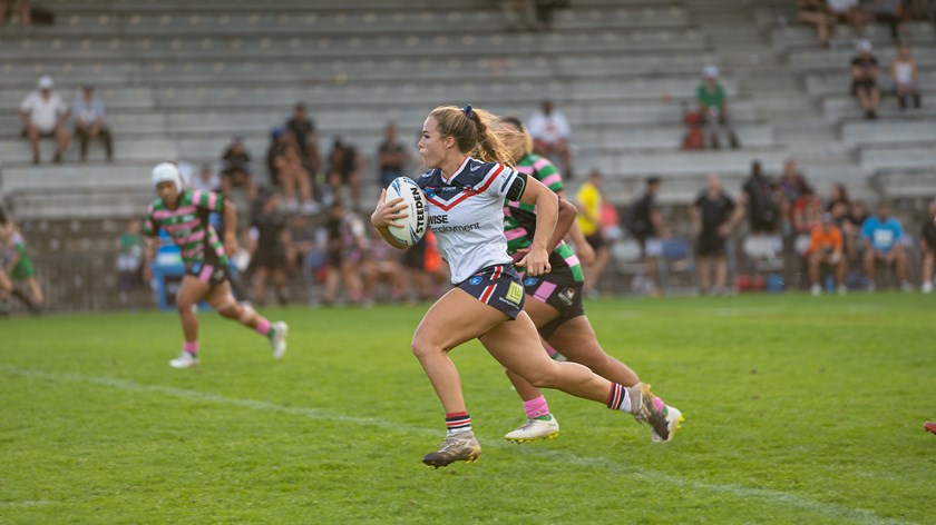 Back in the Tricolours: NSW Origin representative Isabelle Kelly is not only returning to the Roosters NRLW side, but is also a member of John Strange's dominant Central Coast Roosters outfit. 
