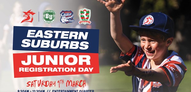 Be There for Eastern Suburbs Junior Registrations at EQ!
