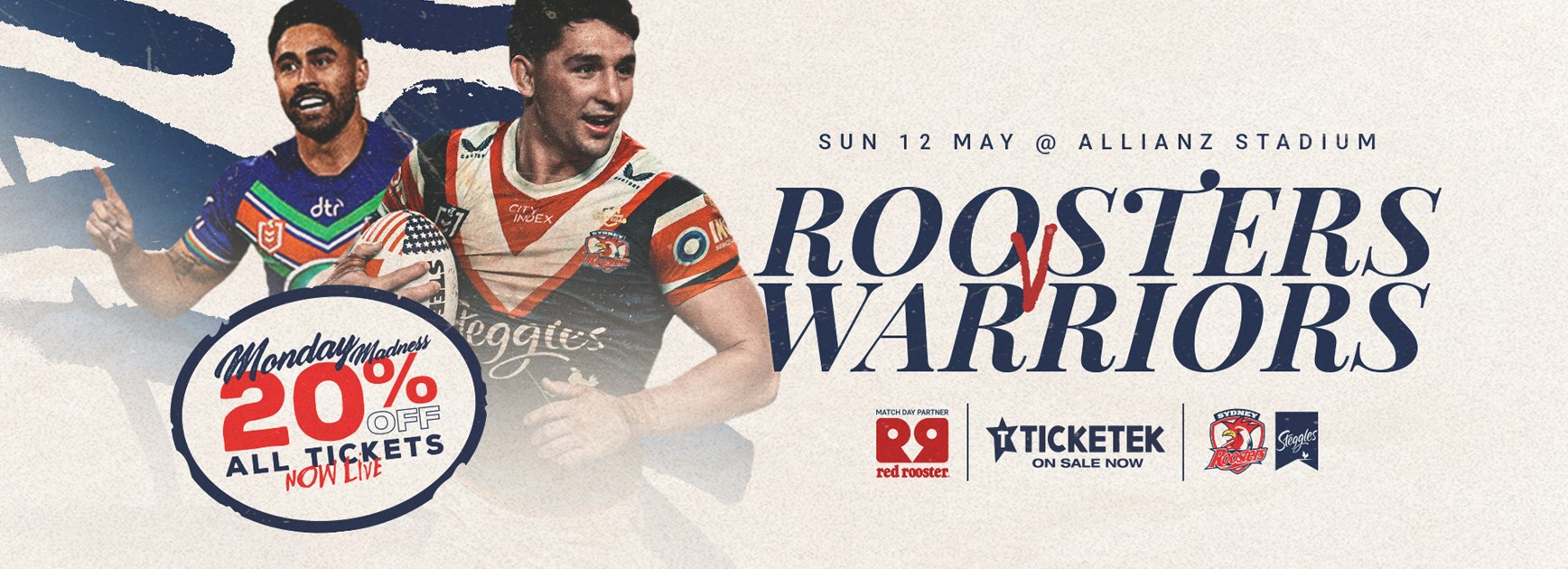 Get 20% Off All Round 10 Tickets with Monday Madness!