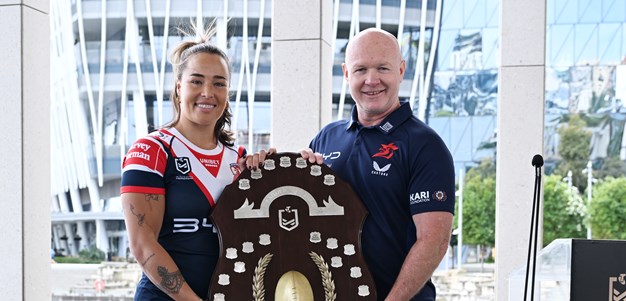 Roosters celebrate NRLW Minor Premiership receiving inaugural Nellie Doherty Shield