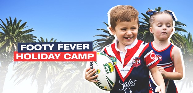 Join the Sydney Roosters for the Footy Fever Holiday Camp!