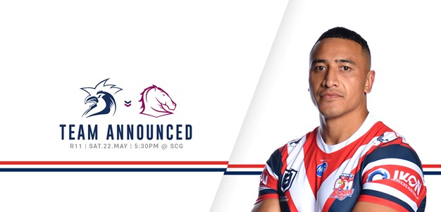 UPDATE: Line Up for Round 11 vs Broncos Announced
