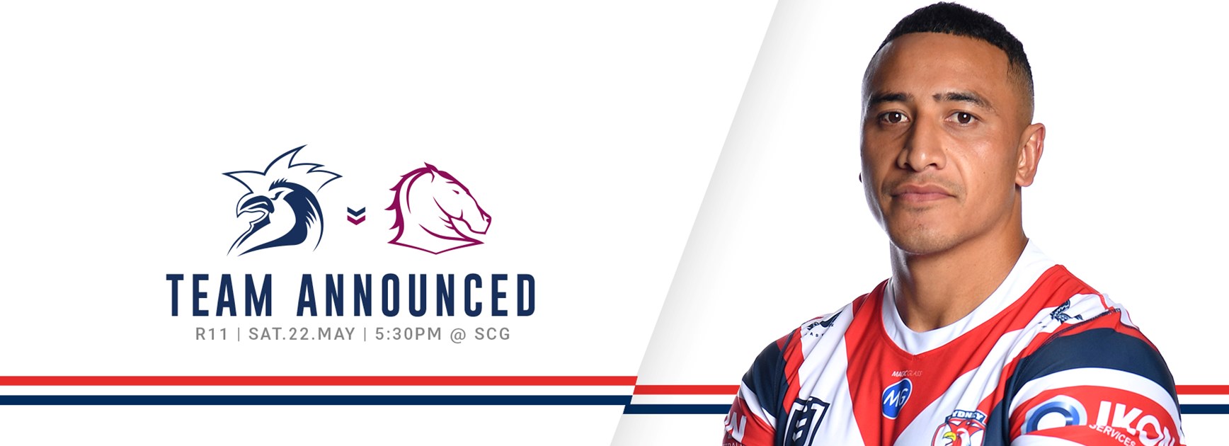 UPDATE: Line Up for Round 11 vs Broncos Announced