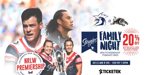 Get 20% Off All Round 11 Family Passes with Steggles Family Night!