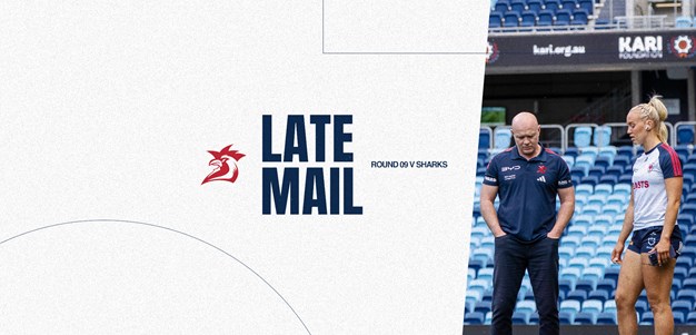 NRLW Late Mail | Round 9 v Sharks