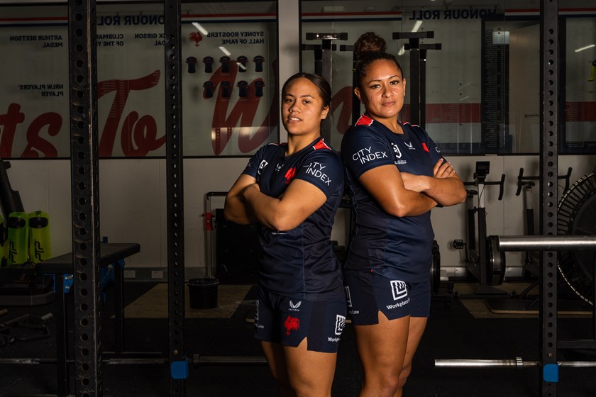 Sisterly Bond: From State of Origin, Townsville, the Gold Coast and now Bondi, Destiny Brill (left) and Shaniah Power (right) have formed a strong bond both on and off the field. 