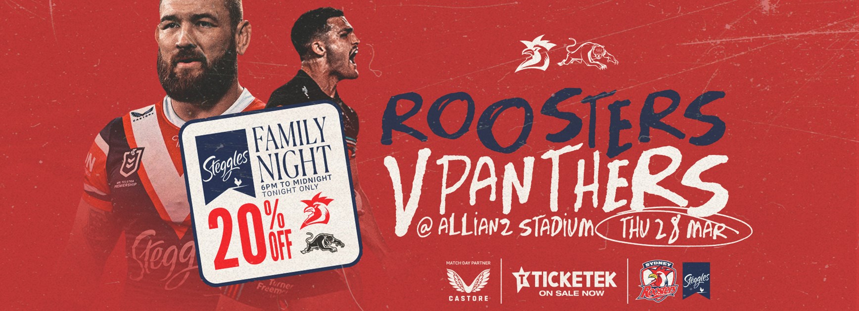 Get 20% Off All Round 4 Family Passes with Steggles Family Night!