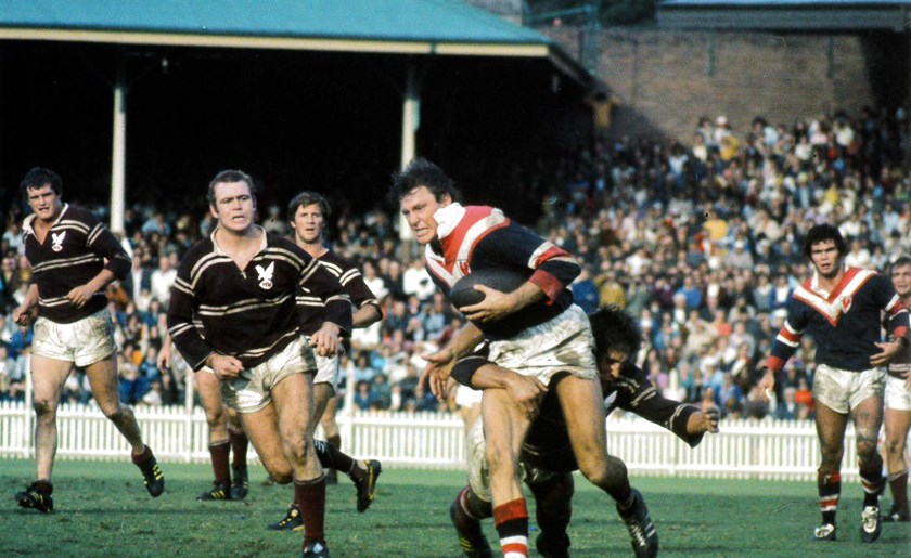 Big Arrival: Ron Coote proved his championship qualities in the Red, White and Blue of Easts as he did in the red and green of Souths; contributing to the Club's upswing in the 1970s with two Premierships. 