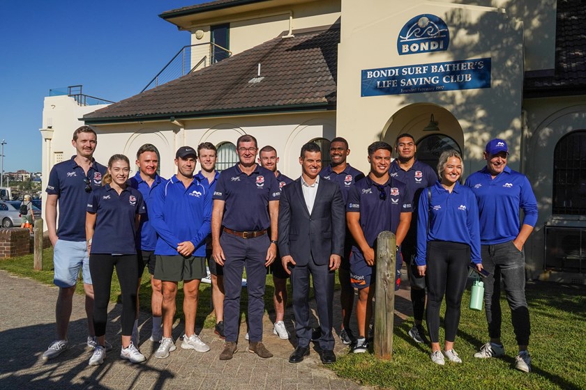 The group of volunteers pose before getting to work.