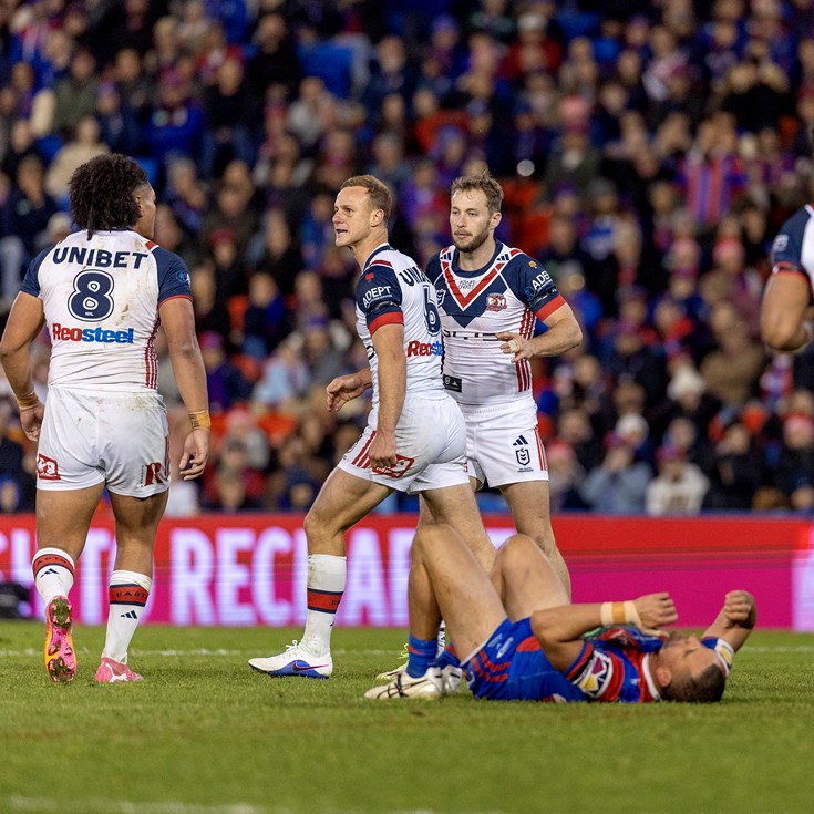 Friday night footy: Roosters deny Knights