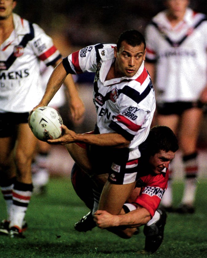 Powerful Contributor: Centre Shannon Hegarty was pivotal in the Club's success at the turn of the century; he featured in four Grand Finals including the 2002 triumph, making 109 appearances and scoring 52 tries. 