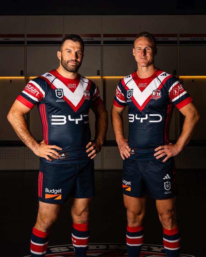 Sydney Roosters 2026 Home Kit Revealed with Captain James Tedesco and signing Daly Cherry-Evans