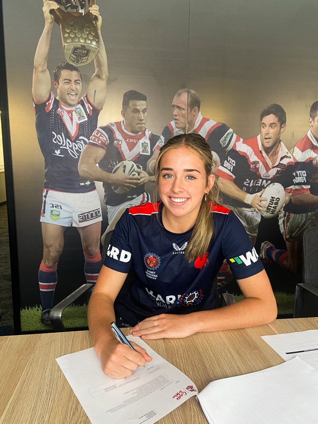 Highly touted Orange halfback Georgie Barrett inks a development contract last week.
