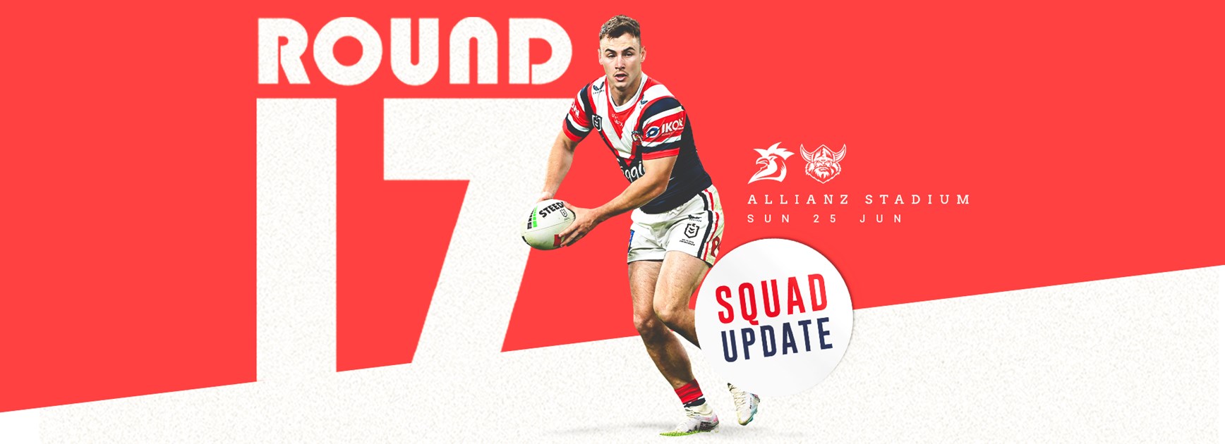 Squad Update: Round 17 vs Raiders