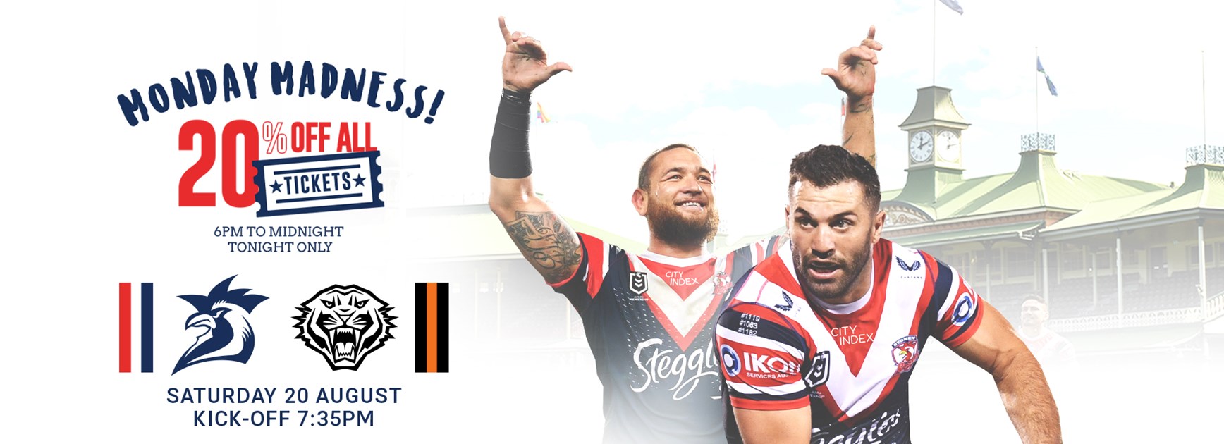 Get 20% Off All Round 23 Tickets with Monday Madness!