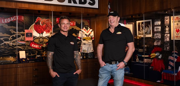 Jake Friend supporting Forever Roosters Day. Friendly Plumbing, a proud match day partner