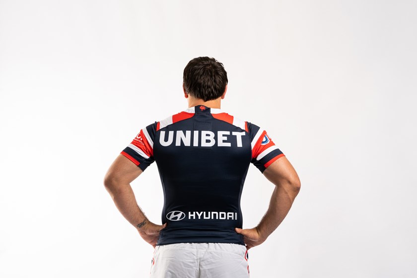 Locked In: Brandon Smith models the 2023 Home Jersey, featuring Hyundai branding on the lower back.