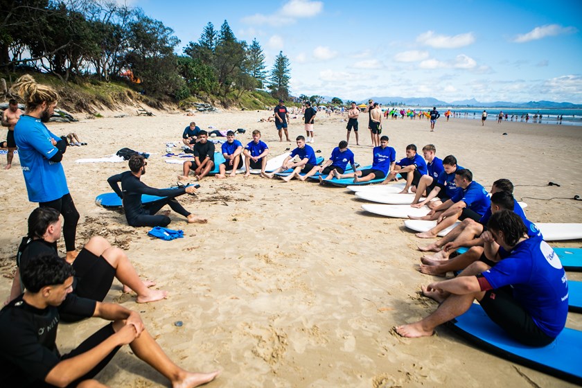Surf's Up: As part of their camp, players were treated to a day-long surfing lesson on the north coast. 