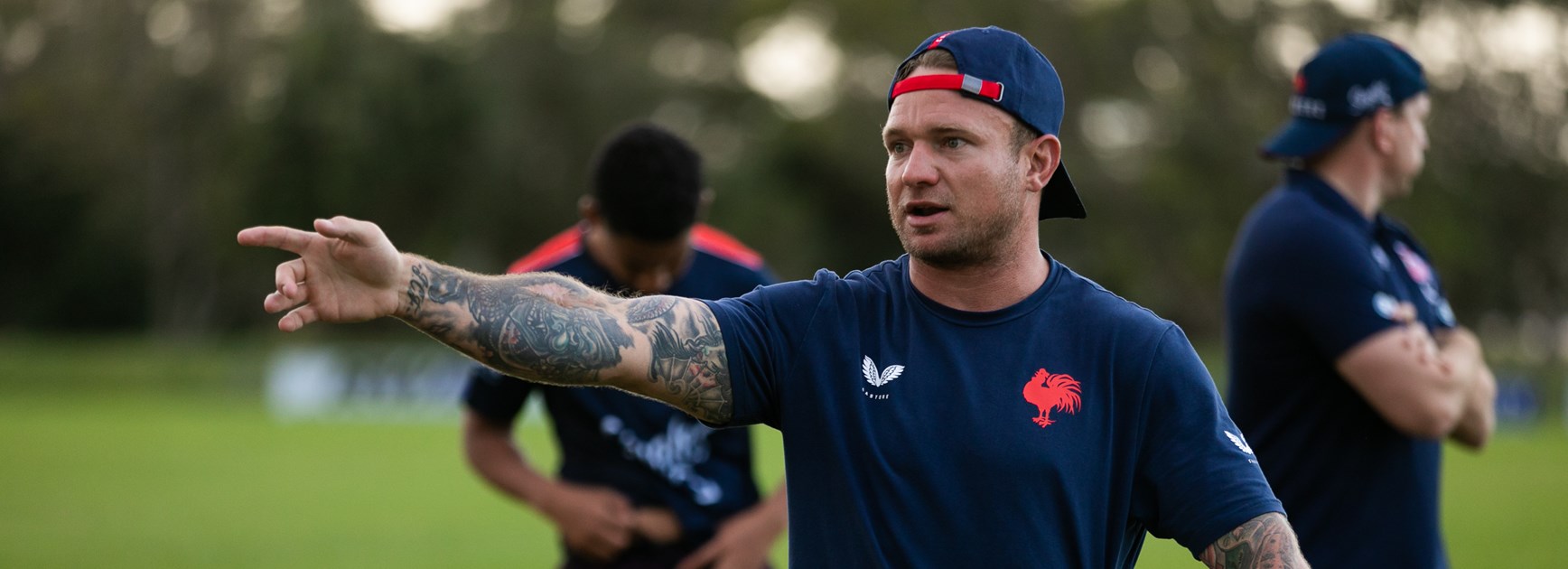 Coach Friend: Jake Friend has taken his new role with the Sydney Roosters Academy with two hands as he looks to transition into coaching post-career. 
