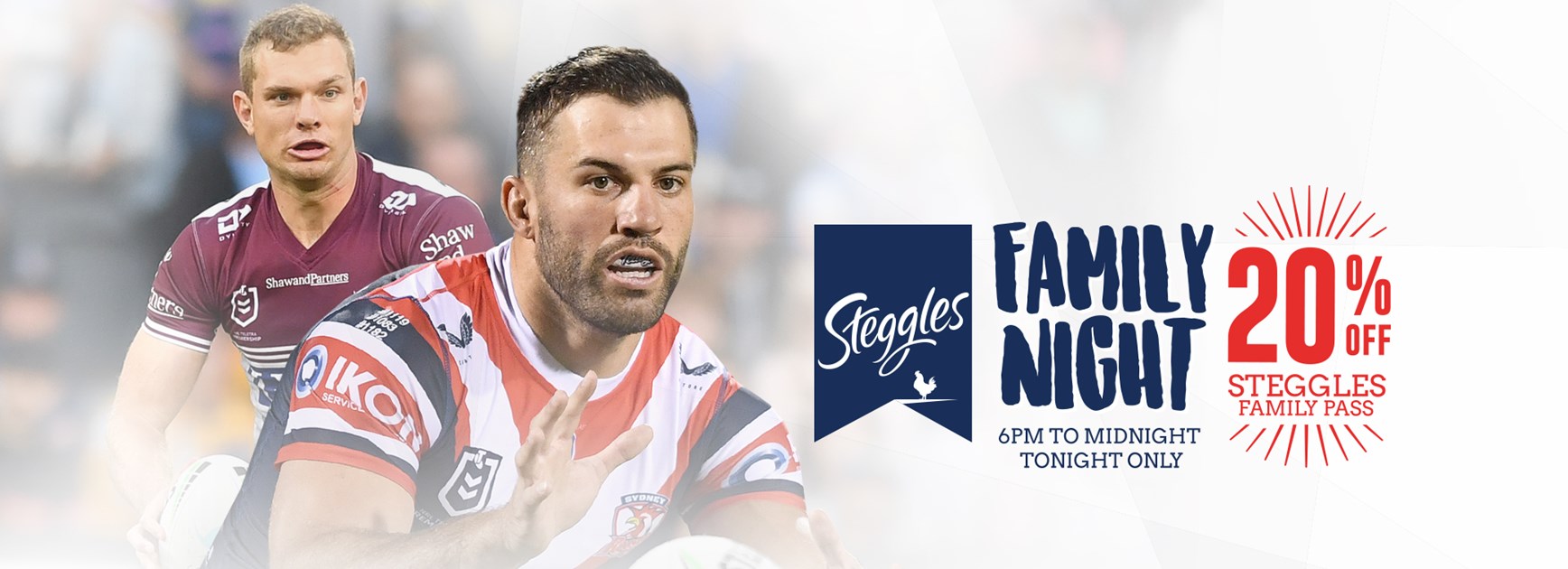 Get 20% Off All Round 2 Family Passes with Steggles Family Night!