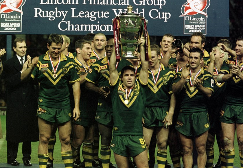 World Cup Champion: Brad Fittler led the Kangaroos to a World Cup triumph in 2000, his fifth season at the Roosters. 