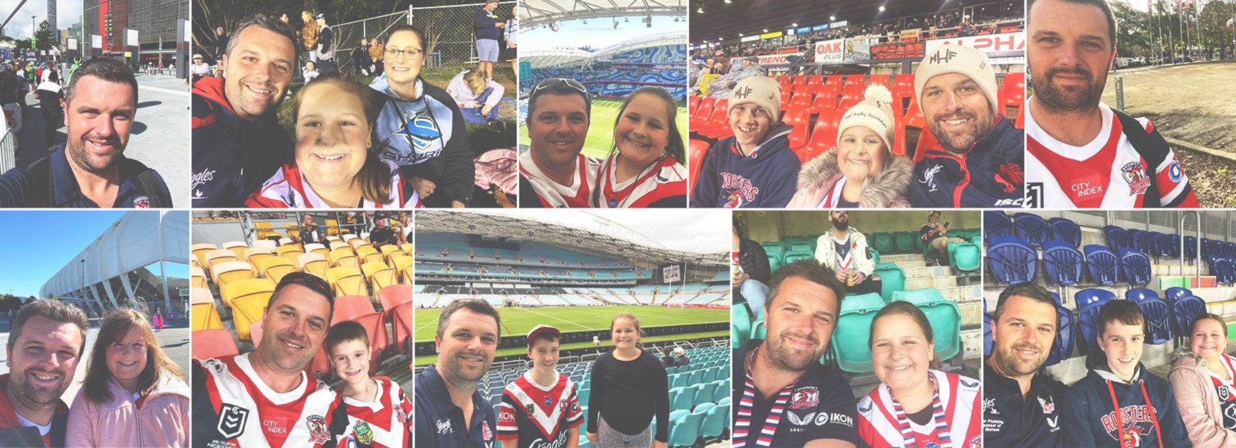 On Tour: Ben Small and his young family travelled across Australia last season, going from Brisbane, the Gold Coast and Mackay to Canberra, Newcastle and Melbourne from the pre-season to finals. 