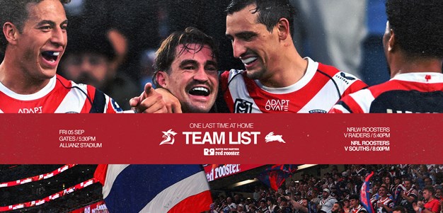 24 Hour Update | Round 27 Line Up vs Rabbitohs