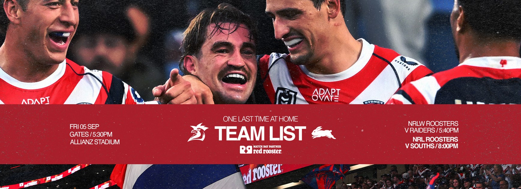 24 Hour Update | Round 27 Line Up vs Rabbitohs