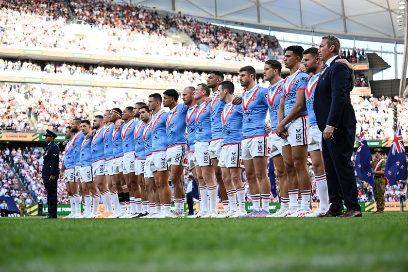 The Sydney Roosters observed a moment of silence before kick-off on Tuesday.