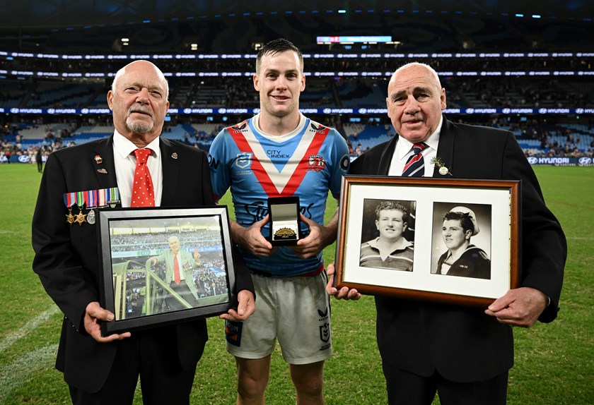 Sydney Roosters vice-captain Luke Keary was awarded the Ashton-Collier Spirit of Anzac Medal for his efforts on April 25.