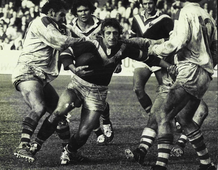 Tough as Teak: Barry Reilly proved to be a courageous player, taking on opponents twice his size on a regular occurrence. 