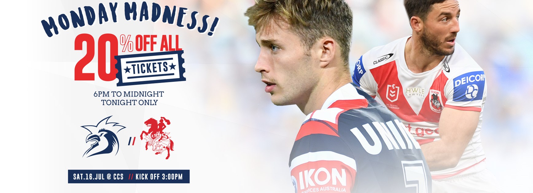 Get 20% Off All Round 18 Tickets with Monday Madness!