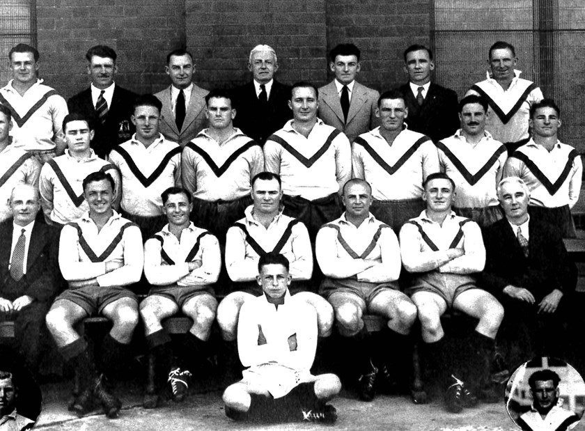 Ninth Premiership: Donning the famous 'Wartime Jersey', the 1945 Eastern Suburbs side claimed the pennant, with World War II officially ending the next day. 