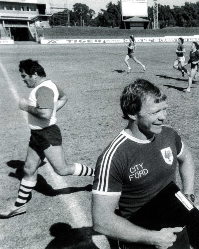 Coach Fulton: Bob Fulton took up the coaching reins on a fulltime basis at the Club following his retirement, which garnered two Minor Premierships and a Grand Final appearance. 