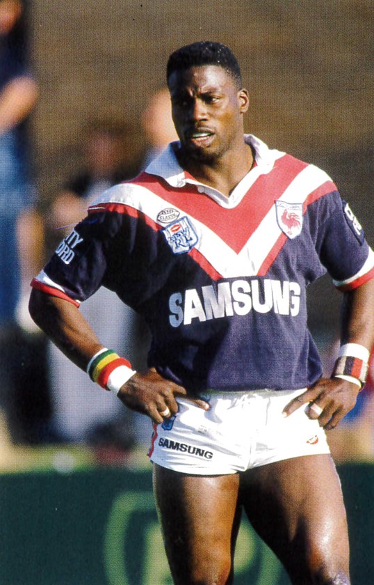 Short-Lived Stint: Sensational British winger Martin 'Chariots' Offiah played twelve games for the Roosters in 1989, scoring nine tries during the English competition's off-season. 