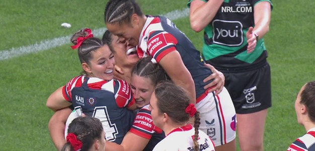 Pule Runs Off McGregor to Score Her First NRLW Try