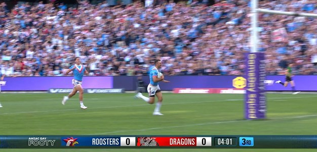 Tedesco Sprints Away for Anzac Day Try