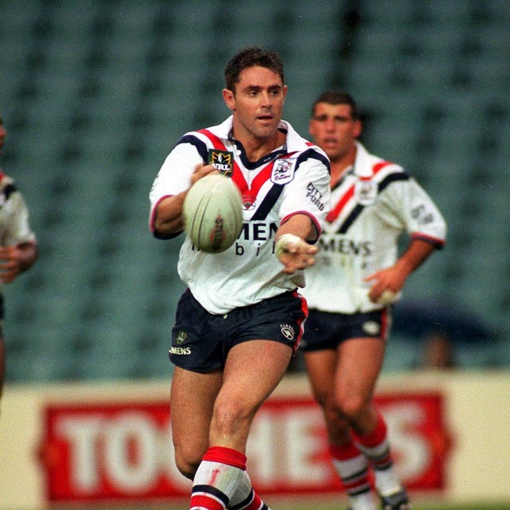 Brad Fittler Scores his First Try for the Roosters