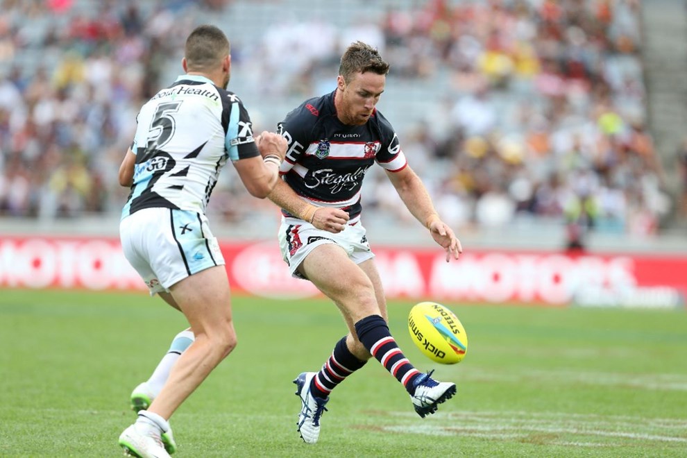 James Maloney in the Sharks V Roosters semi final game at the Auckland 9s at Eden Park. Pic by Robb Cox Â© NRL Photos