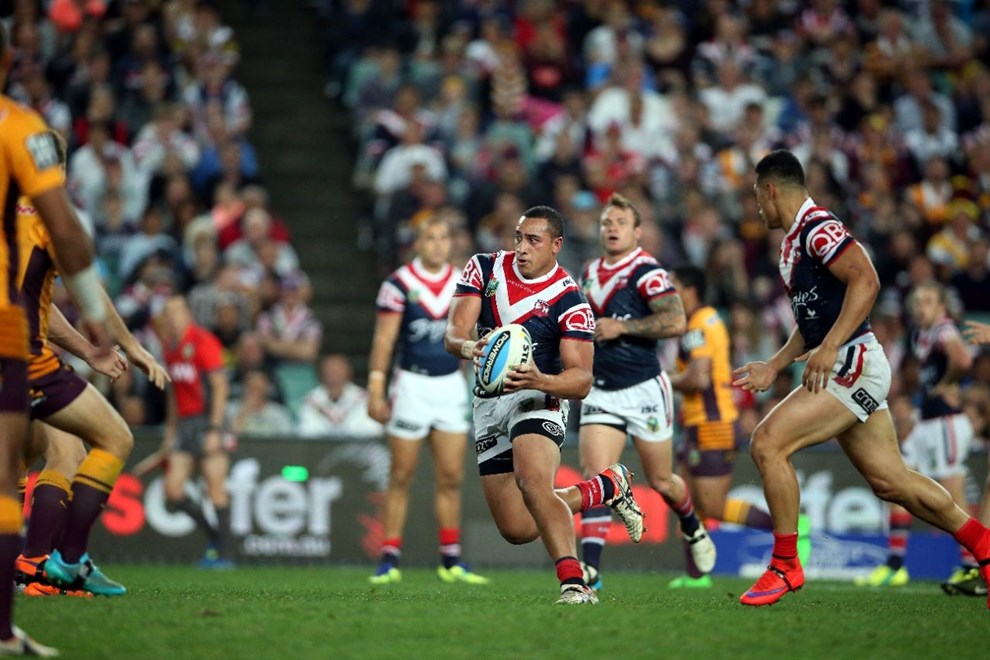 Roosters v Broncos. Sport NRL Rugby League. Allianz Stadium. 22 August 2015. Photo by Paul Seiser/Melba Studios